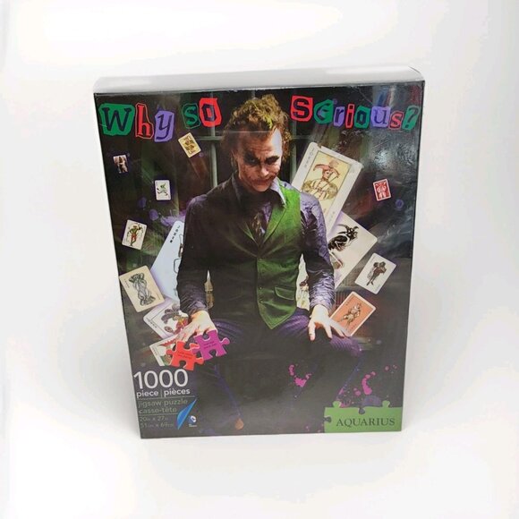 Batman Dark Knight Joker Puzzle Why So Serious Heath Ledger 1000 Pc DC Comics - Picture 1 of 3